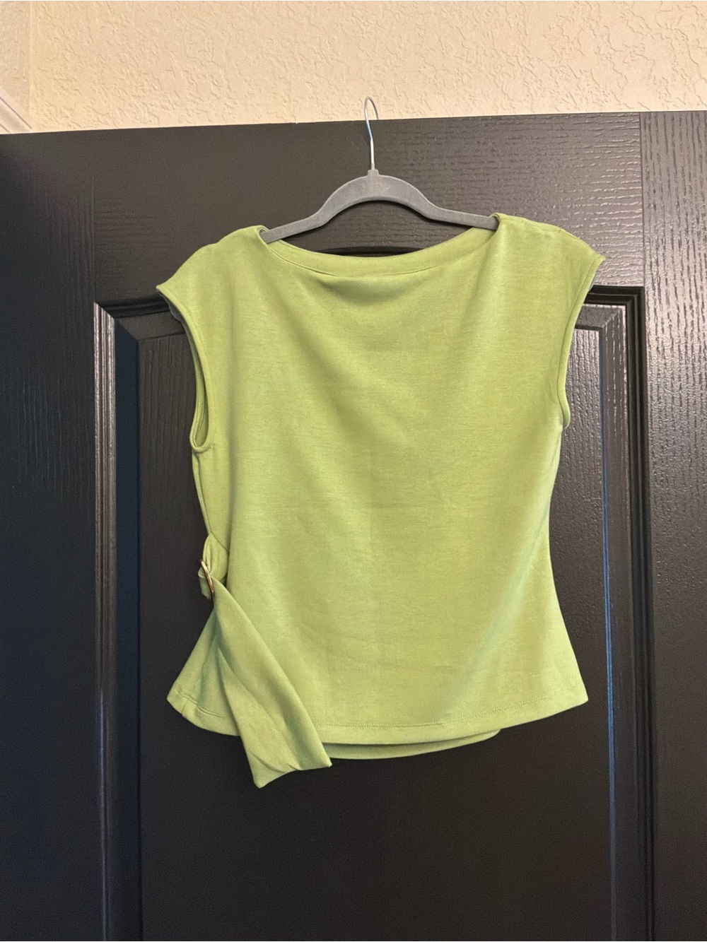 Women’s Lime Green Sleeveless Side-Tie Top